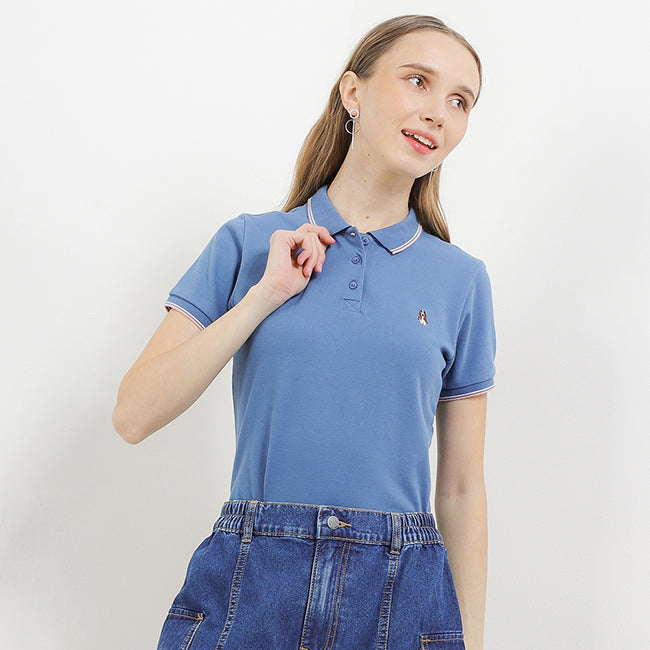 Hush Puppies Pakaian Wanita Cordella Polo In Blue