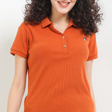 Ferainy Polo In Terracota