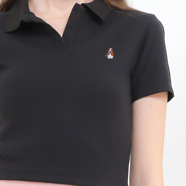 Hush Puppies Pakaian Wanita Bsc Hotty Polo In Black