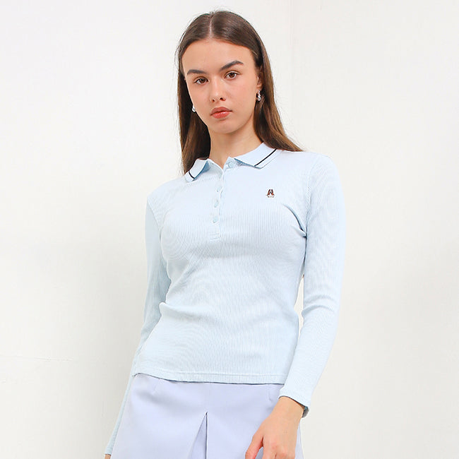 Polyn Ls Polo In Light Blue
