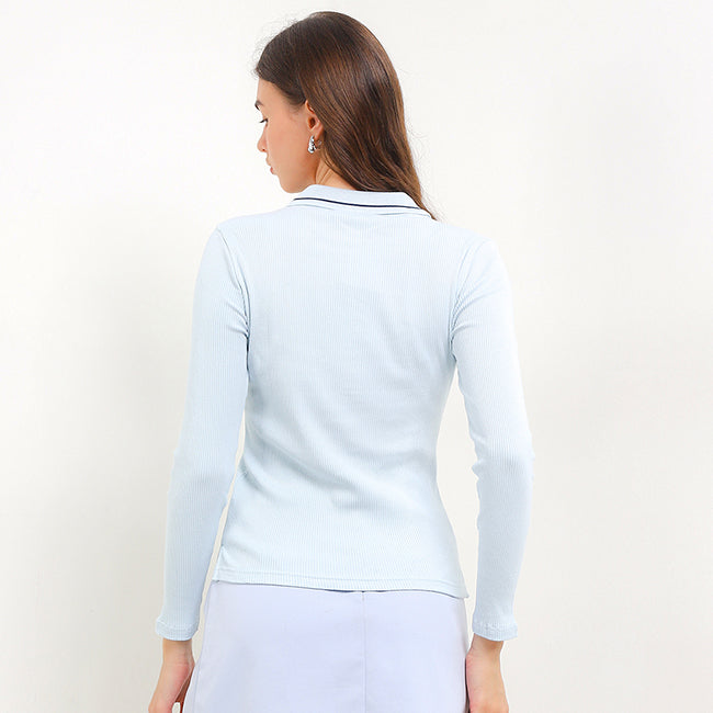Polyn Ls Polo In Light Blue