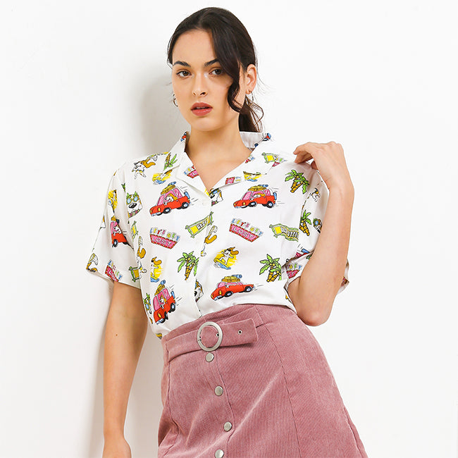 Hush Puppies Pakaian Kemeja Wanita Ciaran In White