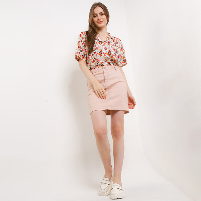 Hush Puppies Pakaian Wanita Shirt Etnike In Pink