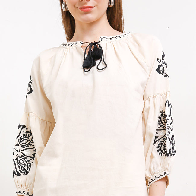 Hush Puppies Pakaian Wanita Blouse Dc Nikoleta In White