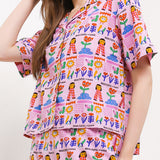 Hush Puppies Pakaian Wanita Shirt Liunic Ripeti In Pink