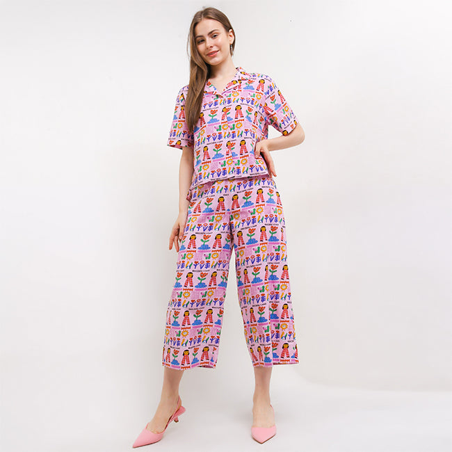 Hush Puppies Pakaian Wanita Shirt Liunic Ripeti In Pink