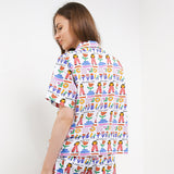 Hush Puppies Pakaian Wanita Shirt Liunic Ripeti In White