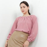 Hush Puppies Pakaian Wanita Blouse Thivi In Pink