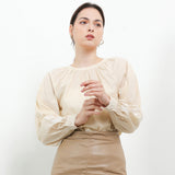 Hush Puppies Pakaian Wanita Blouse Ugur In Khaki