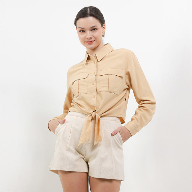 Hush Puppies Pakaian Wanita Shirt Clay In Khaki