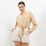 Hush Puppies Pakaian Wanita Shirt Clay In Khaki