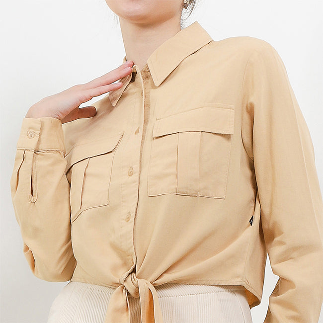 Hush Puppies Pakaian Wanita Shirt Clay In Khaki