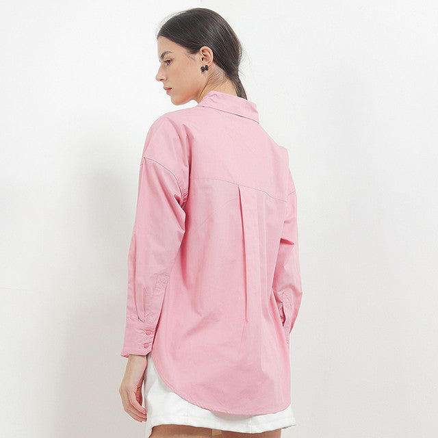Hush Puppies Pakaian Wanita Shirt Letitia Solid In Dusty Pink