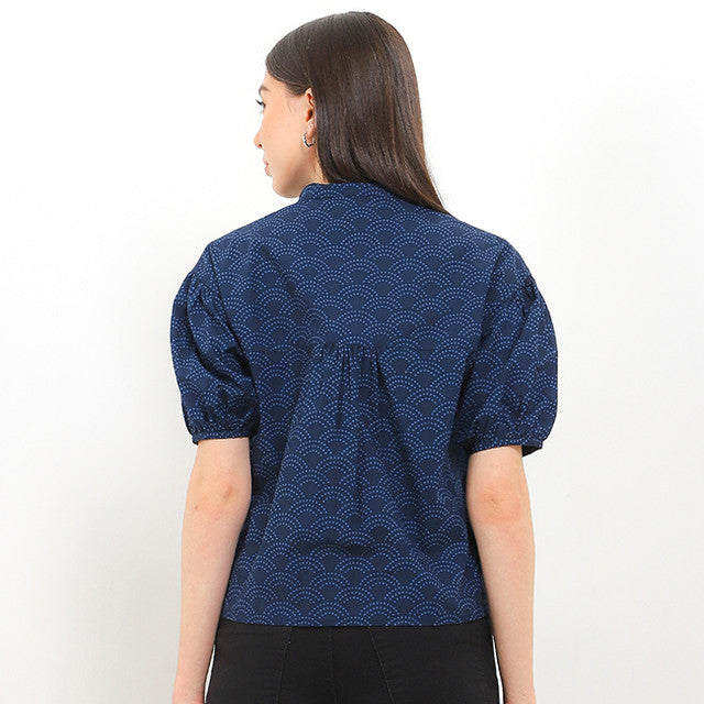 Hush Puppies Pakaian Wanita Shirt Cny Orienta In Navy