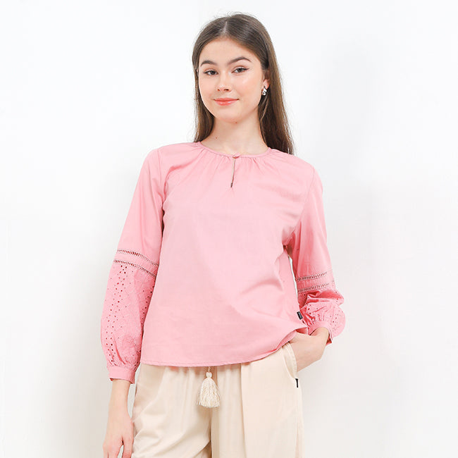 Hush Puppies Pakaian Wanita Blouse Kk Berrin Lbl In Pink