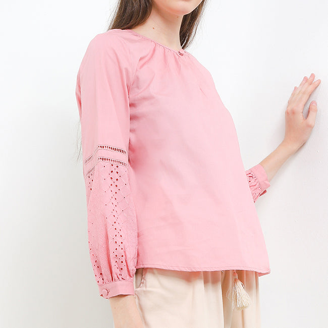 Hush Puppies Pakaian Wanita Blouse Kk Berrin Lbl In Pink