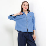 Hush Puppies Women Shirt Naliv In Medium Blue