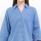 Hush Puppies Women Shirt Naliv In Medium Blue