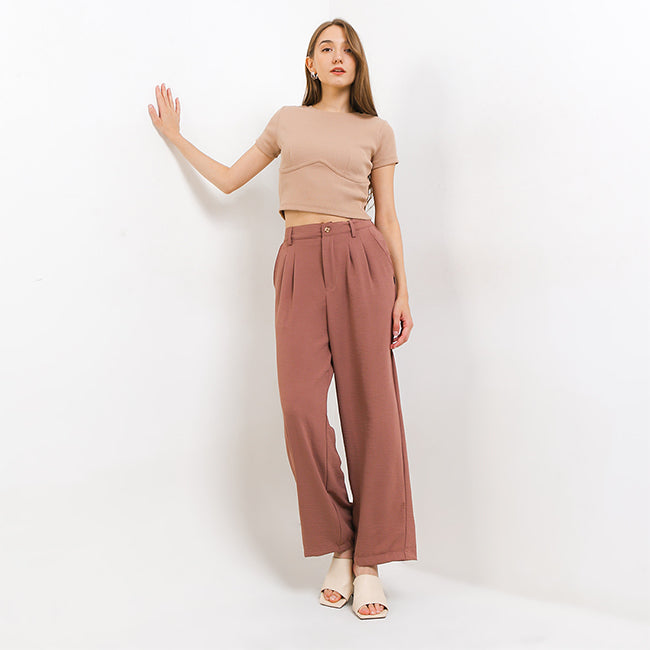 Hush Puppies Pakaian Wanita Long Pants Kadena In Brown