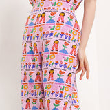 Hush Puppies Pakaian Wanita Long Pants Liunic Polna In Pink