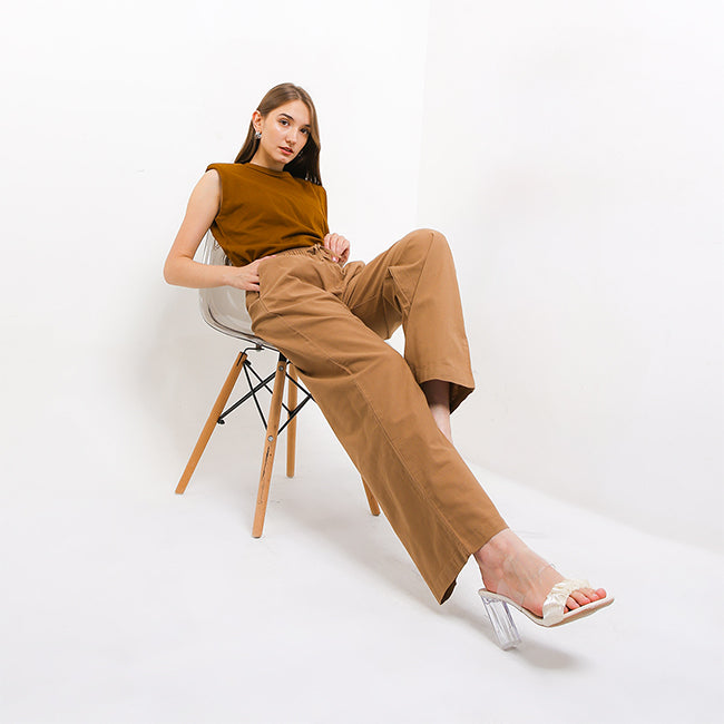 Hush Puppies Pakaian Wanita Long Pants Caspia In Khaki