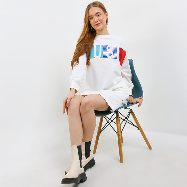 Hush Puppies Pakaian Dress Wanita Zeke In White
