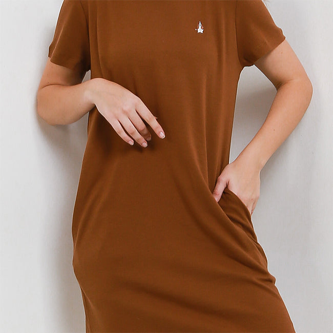 Hush Puppies Pakaian Dress Wanita Caydee In Brown