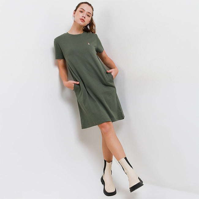 Hush Puppies Pakaian Dress Wanita Caydee In Olive