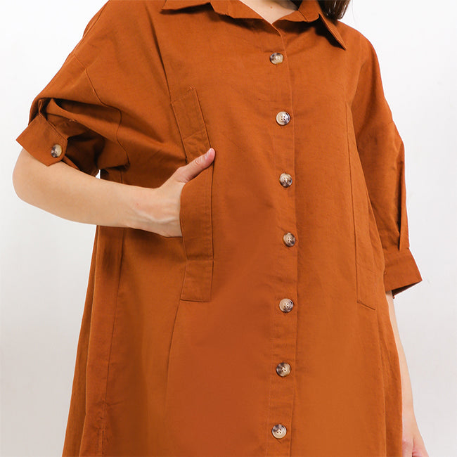 Hush Puppies Pakaian Wanita Dress Adanna In Brown