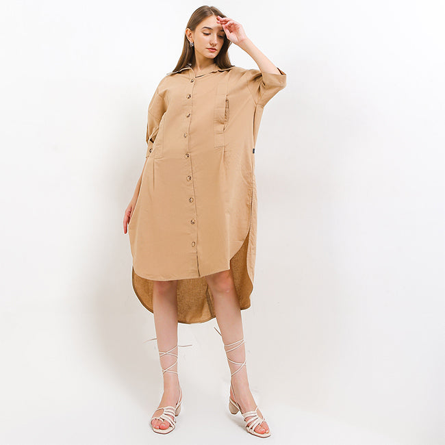 Hush Puppies Pakaian Wanita Dress Adanna In Khaki