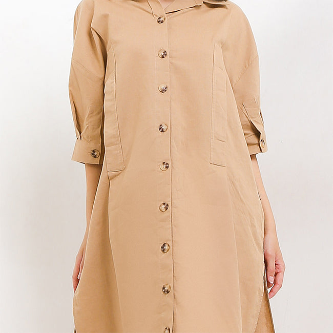 Hush Puppies Pakaian Wanita Dress Adanna In Khaki