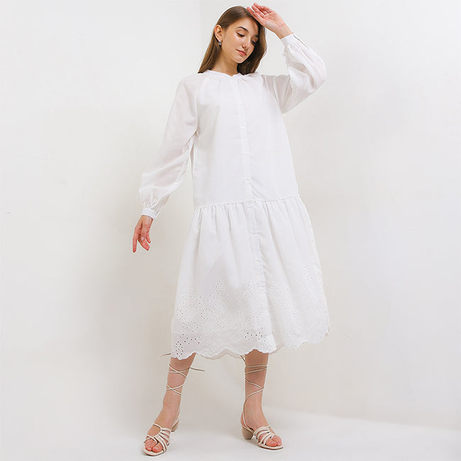 Hush Puppies Pakaian Wanita Dress Dc Sukki In White