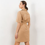 Hush Puppies Pakaian Wanita Dress Gwenda In Beige