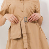 Hush Puppies Pakaian Wanita Dress Gwenda In Beige