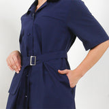 Hush Puppies Pakaian Wanita Dress Gwenda In Navy