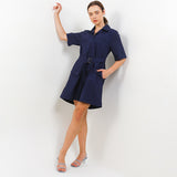 Hush Puppies Pakaian Wanita Dress Gwenda In Navy