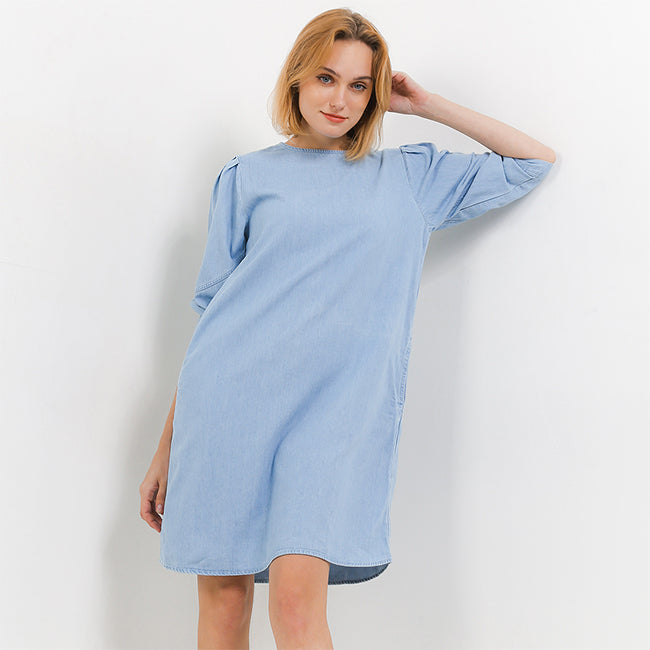 Hush Puppies Pakaian Wanita Dress Camaroon In Light Blue