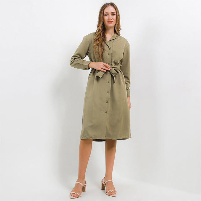 Hush Puppies Pakaian Wanita Dress Lucuma In Olive