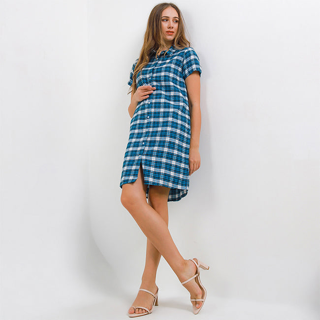 Hush Puppies Pakaian Wanita Dress Veseo In Blue