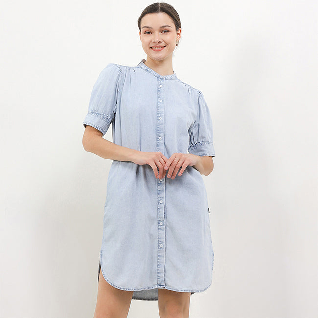 Hush Puppies Pakaian Wanita Dress Medyasi In Light Blue