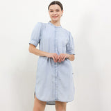Hush Puppies Pakaian Wanita Dress Medyasi In Light Blue