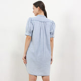 Hush Puppies Pakaian Wanita Dress Medyasi In Light Blue