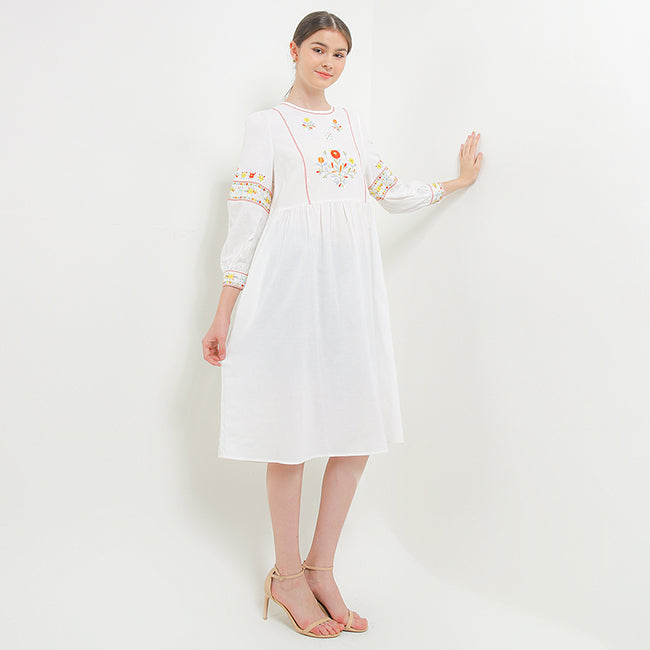 Hush Puppies Pakaian Wanita Dress Nc Ethia Ldr In Off White