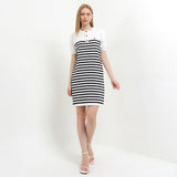 Hush Puppies Pakaian Wanita Dress Mendez Stripe In White