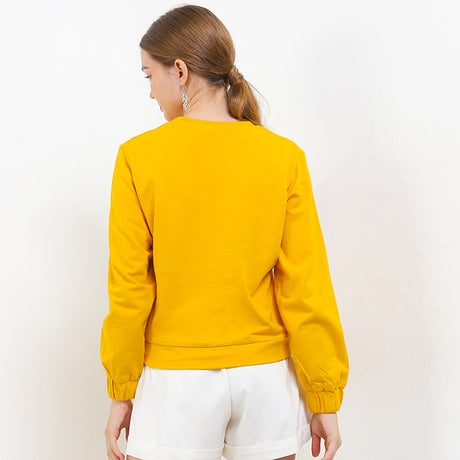 Hush Puppies Pakaian Sweaters Wanita Lemanja In Mustard