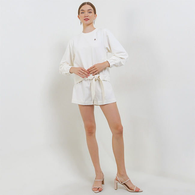 Hush Puppies Pakaian Sweaters Wanita Lemanja In White