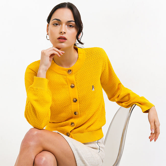Hush Puppies Pakaian Sweaters Wanita Davi In Mustard