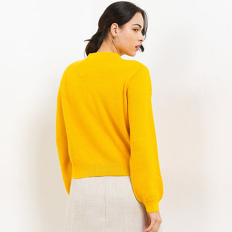 Hush Puppies Pakaian Sweaters Wanita Davi In Mustard