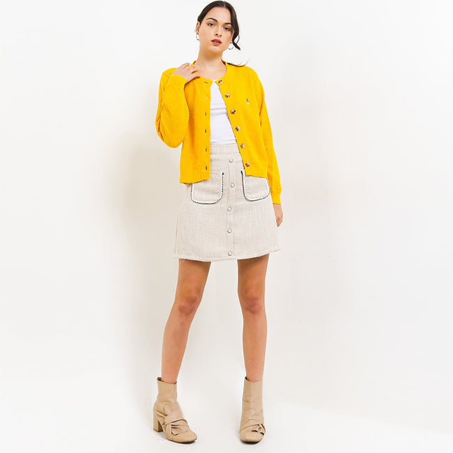 Hush Puppies Pakaian Sweaters Wanita Davi In Mustard