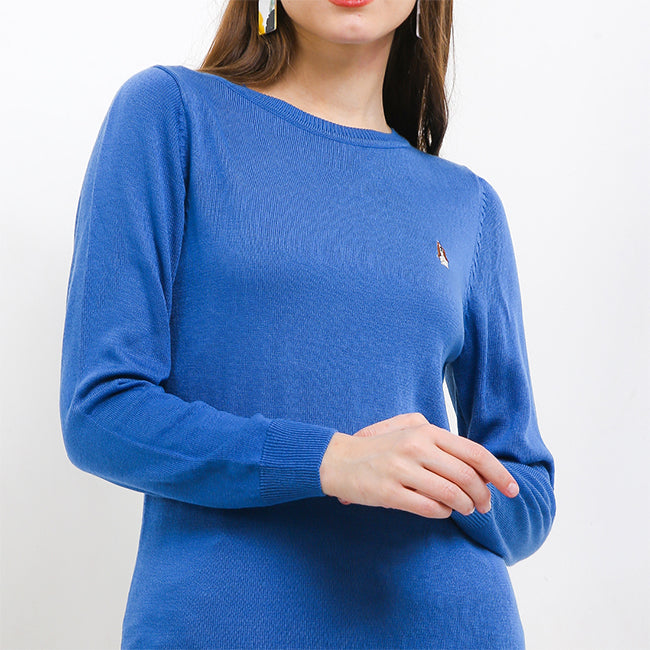 Hush Puppies Pakaian Sweaters Wanita Oline 5 In Blue